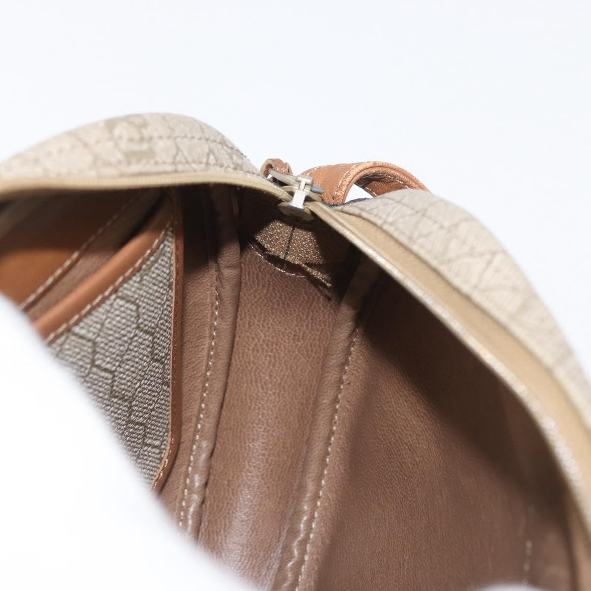 Christian Dior Vintage Honeycomb Shoulder Bag Canvas and Leather, BEIGE, CANVAS, Shoulder bag