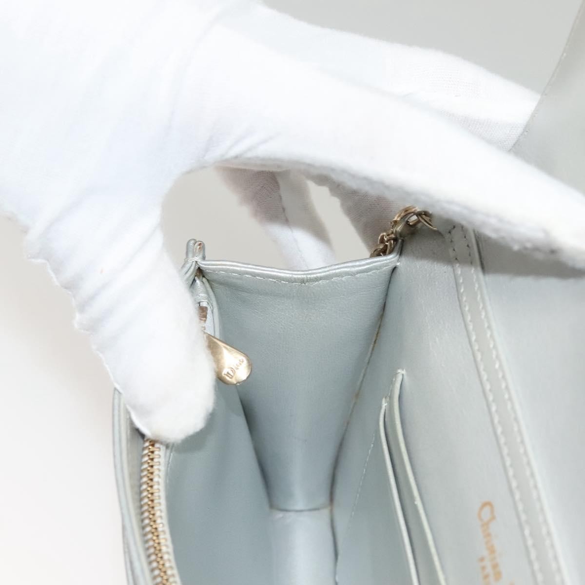 Christian Dior Diorama Wallet on Chain Leather, SILVER, LEATHER, Wallets