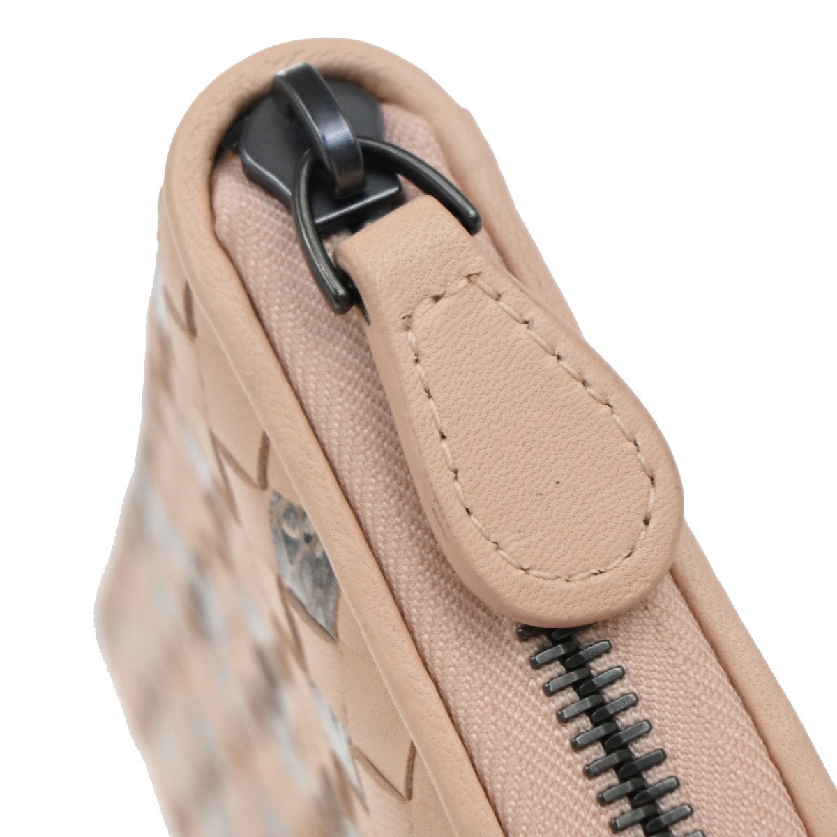 Bottega Veneta Intrecciato Long Zip  Wallet Leather, PINK, LEATHER, Wallets