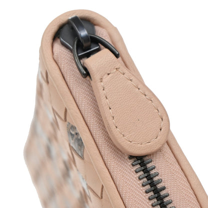 Bottega Veneta Intrecciato Long Zip  Wallet Leather, PINK, LEATHER, Wallets