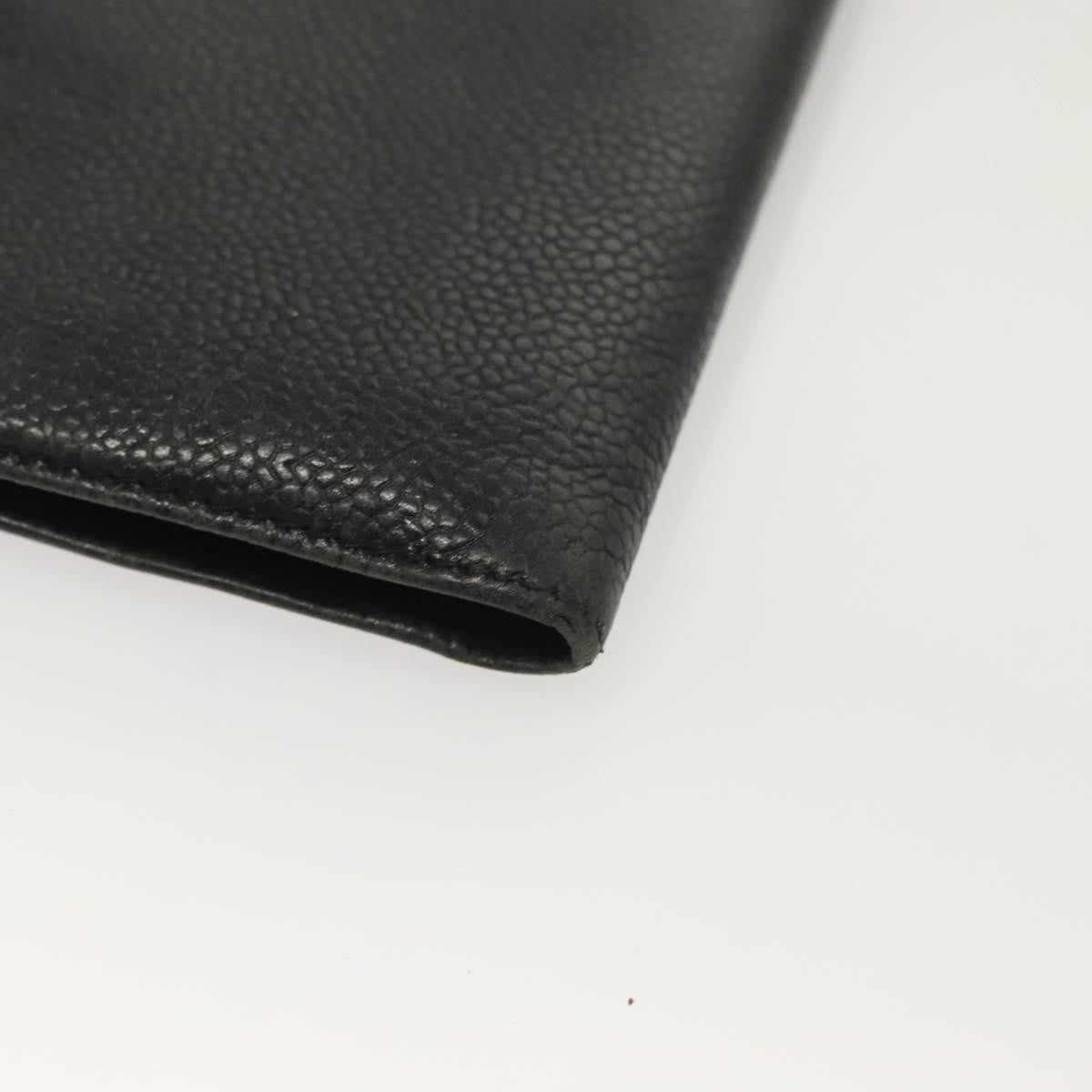 Chanel Vintage CC Bifold Wallet Leather, BLACK, LEATHER, Wallets