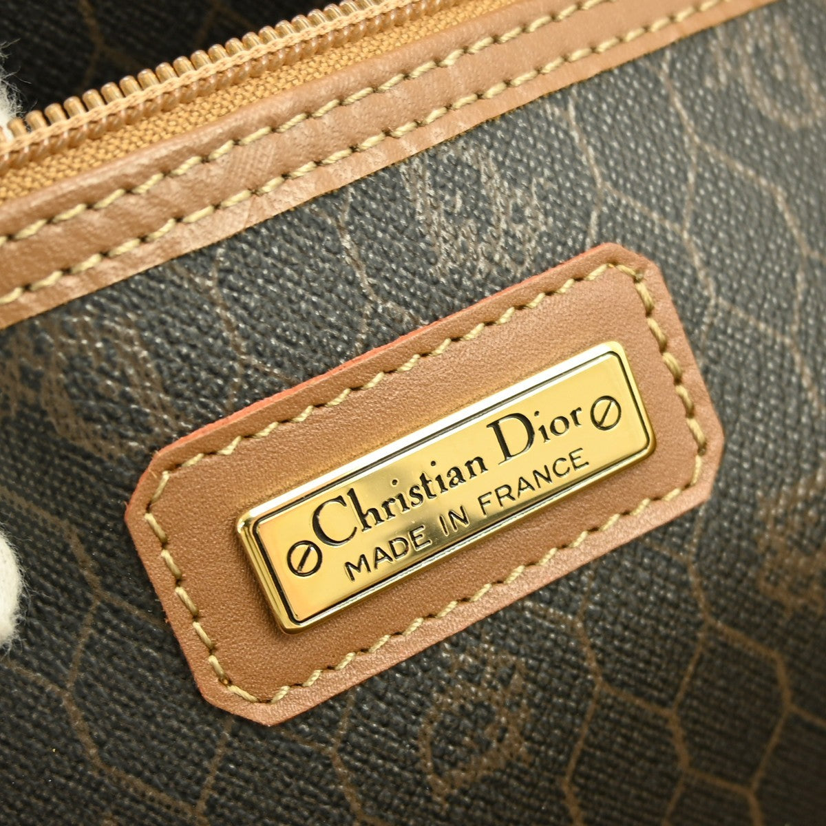 Christian Dior Vintage Honeycomb Boston bag Canvas and Leather, BLACK, PVC, Travel bag