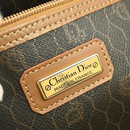 Christian Dior Vintage Honeycomb Boston bag Canvas and Leather, BLACK, PVC, Travel bag