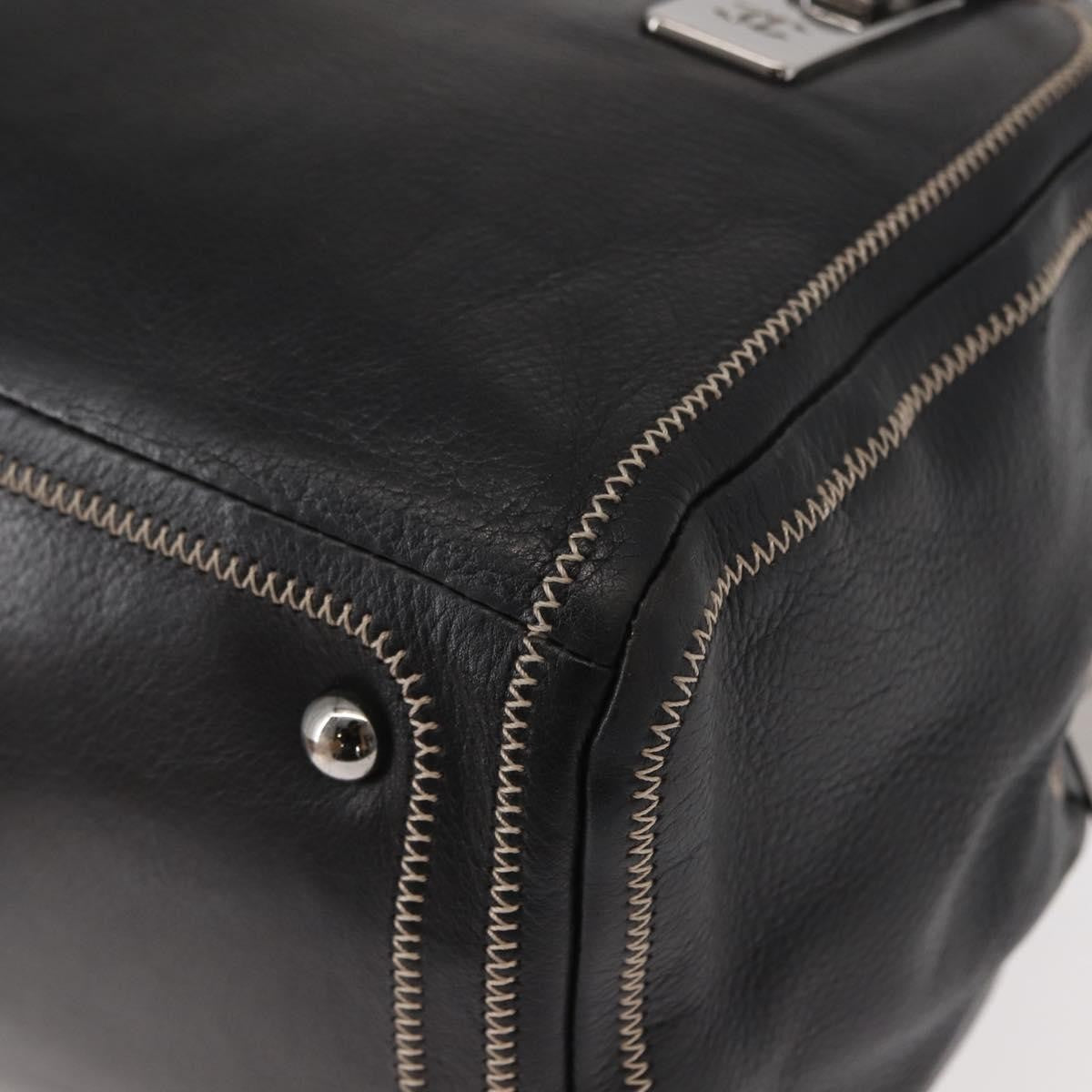 Chanel CC Bowler Quilted Caviar, BLACK, LEATHER, Handbag