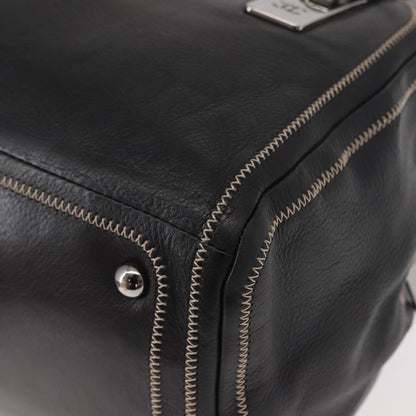 Chanel CC Bowler Quilted Caviar, BLACK, LEATHER, Handbag
