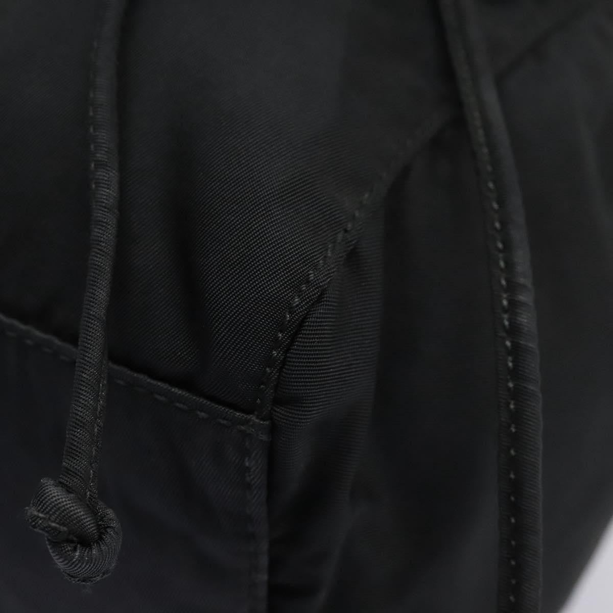 Prada Flap Drawstring Backpack Tessuto, BLACK, NYLON, Backpack