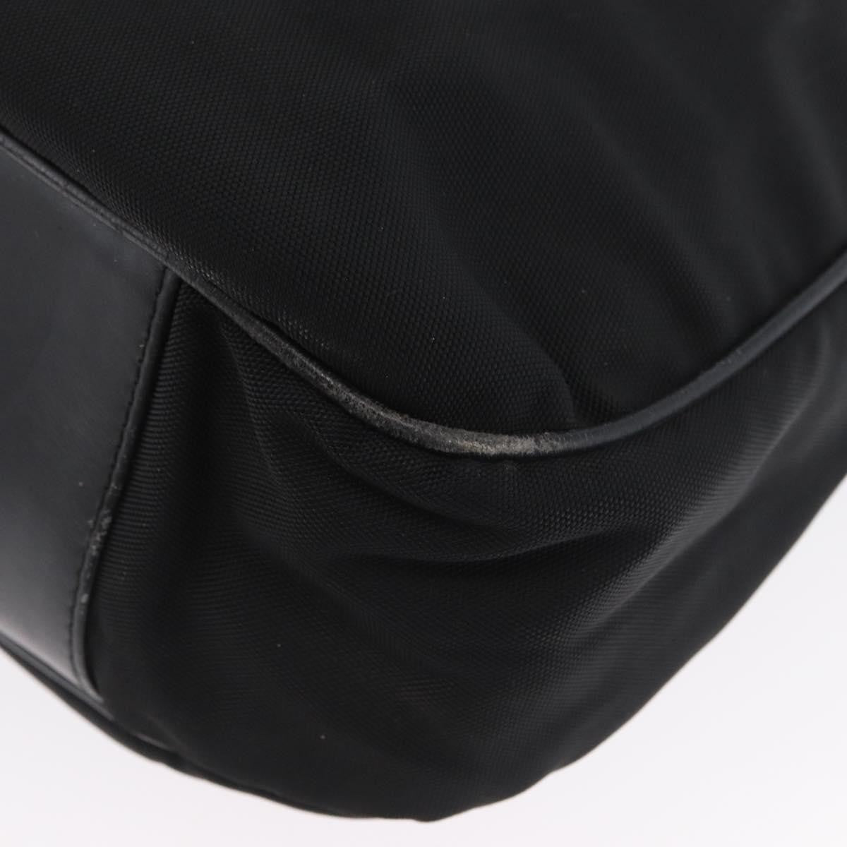 Gucci Vintage Bamboo Handle Bag Nylon, Black, Nylon, Handbag