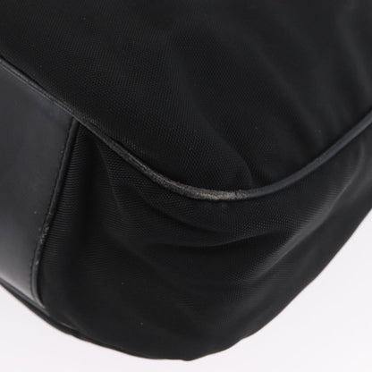 Gucci Vintage Bamboo Handle Bag Nylon, Black, Nylon, Handbag