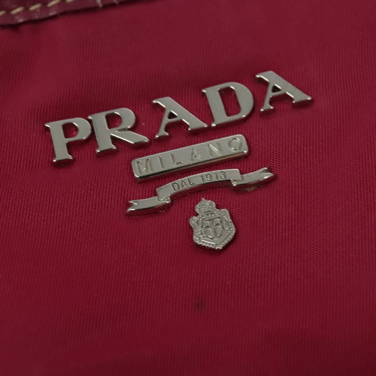 Prada Convertible Belted Hobo Tessuto with Leather, PINK, NYLON, Tote bag