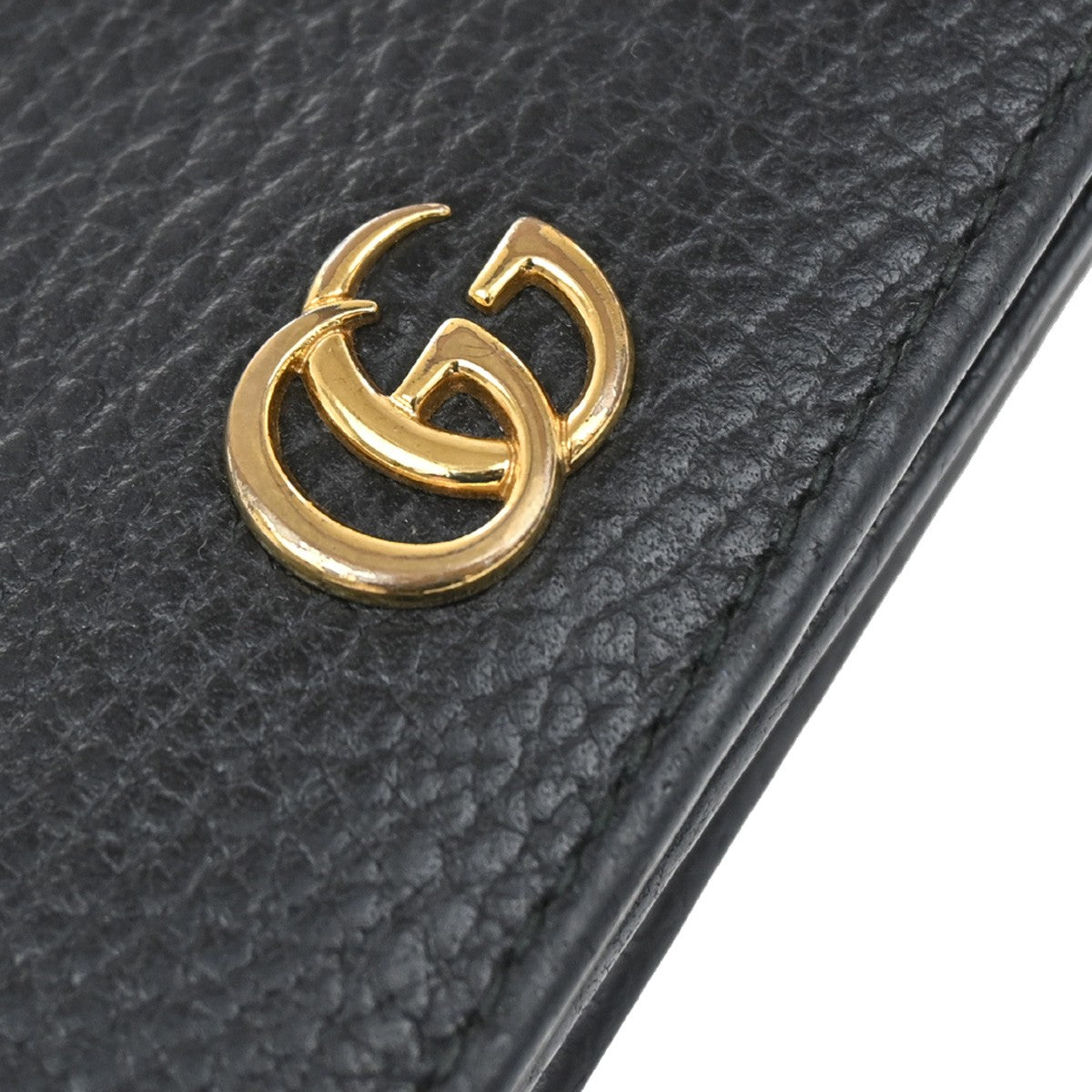 Gucci GG Marmont Flap Card Case Leather, BLACK, LEATHER, Wallets