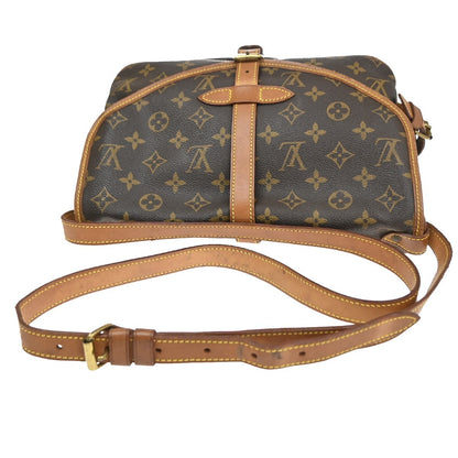 Louis Vuitton Saumur Handbag Monogram Canvas, Brown, Canvas, Shoulder Bag