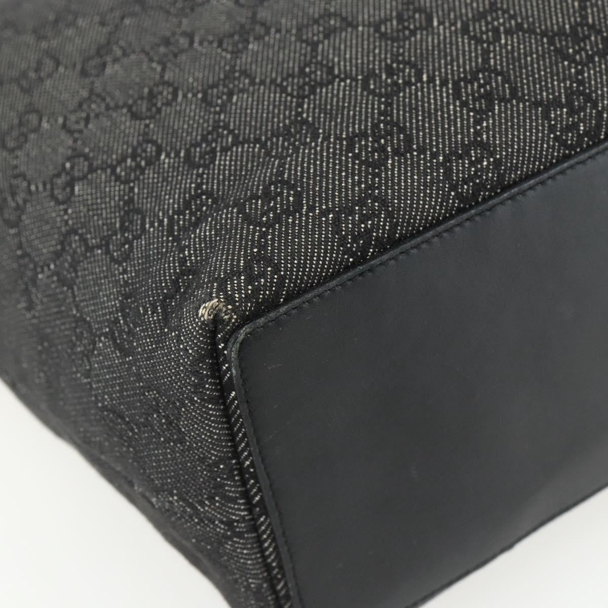 Gucci Vintage Bucket Shopping Tote GG Canvas, BLACK, CANVAS, Tote bag