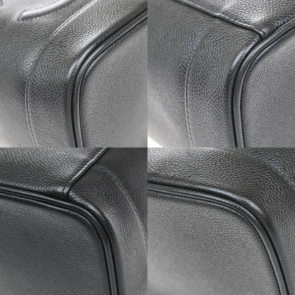 Chanel Vanity pouch Leather, BLACK, LEATHER, Toiletry Case