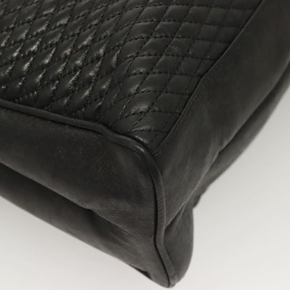 Bally Vintage Tote Bag Quilted Leather, BLACK, LEATHER, Tote bag