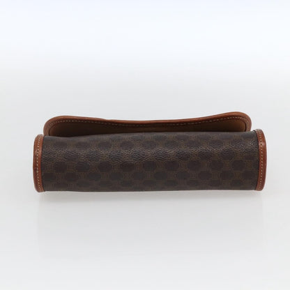 Celine Macadam Pochette Canvas and Leather, BROWN, CANVAS, Clutche & pouche