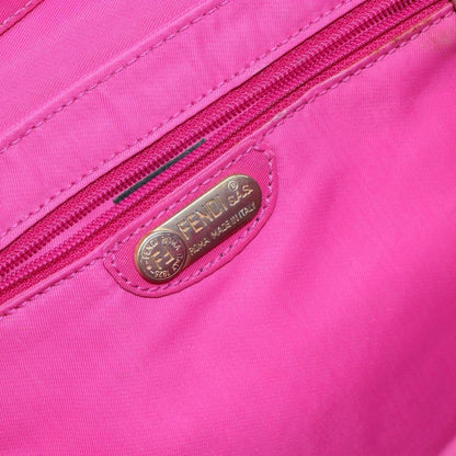Fendi Top Handle Flap Bag Nylon, PINK, NYLON, Handbag