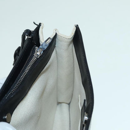 Balenciaga Navy Pochette Canvas and Leather, WHITE, CANVAS, Shoulder bag