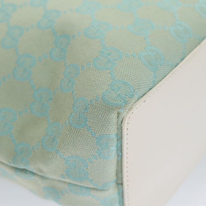 Gucci Vintage Bucket Shopping Tote GG Canvas, BLUE, CANVAS, Tote bag