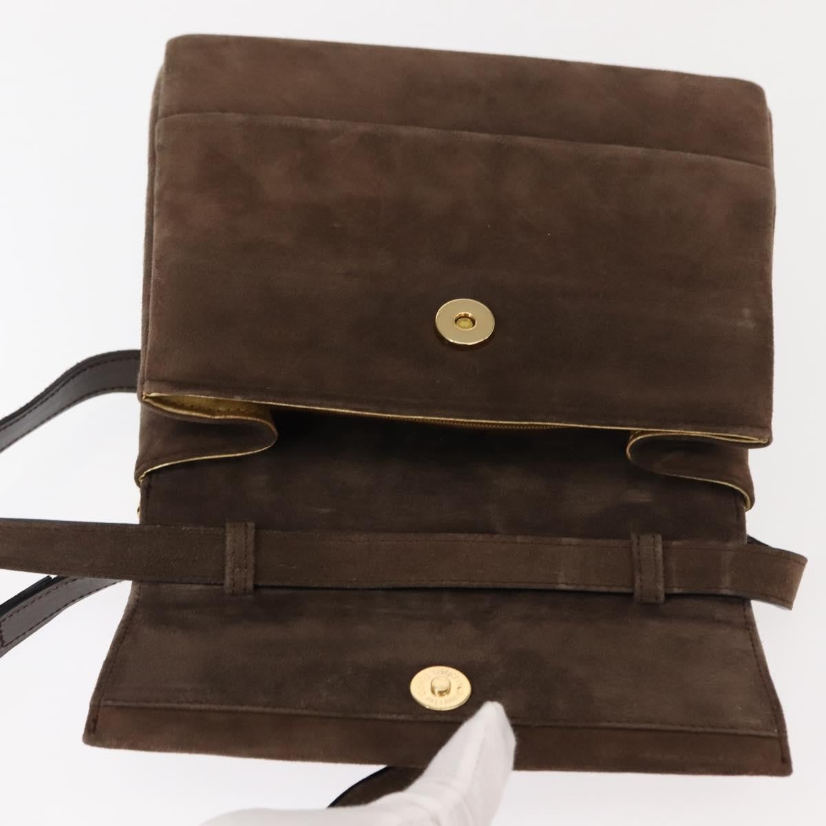 Salvatore Ferragamo Vintage Handbag Suede, BROWN, SUEDE, Handbag