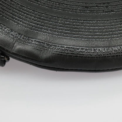 Louis Vuitton Disk pouch Leather, BLACK, LEATHER, Clutche & pouche