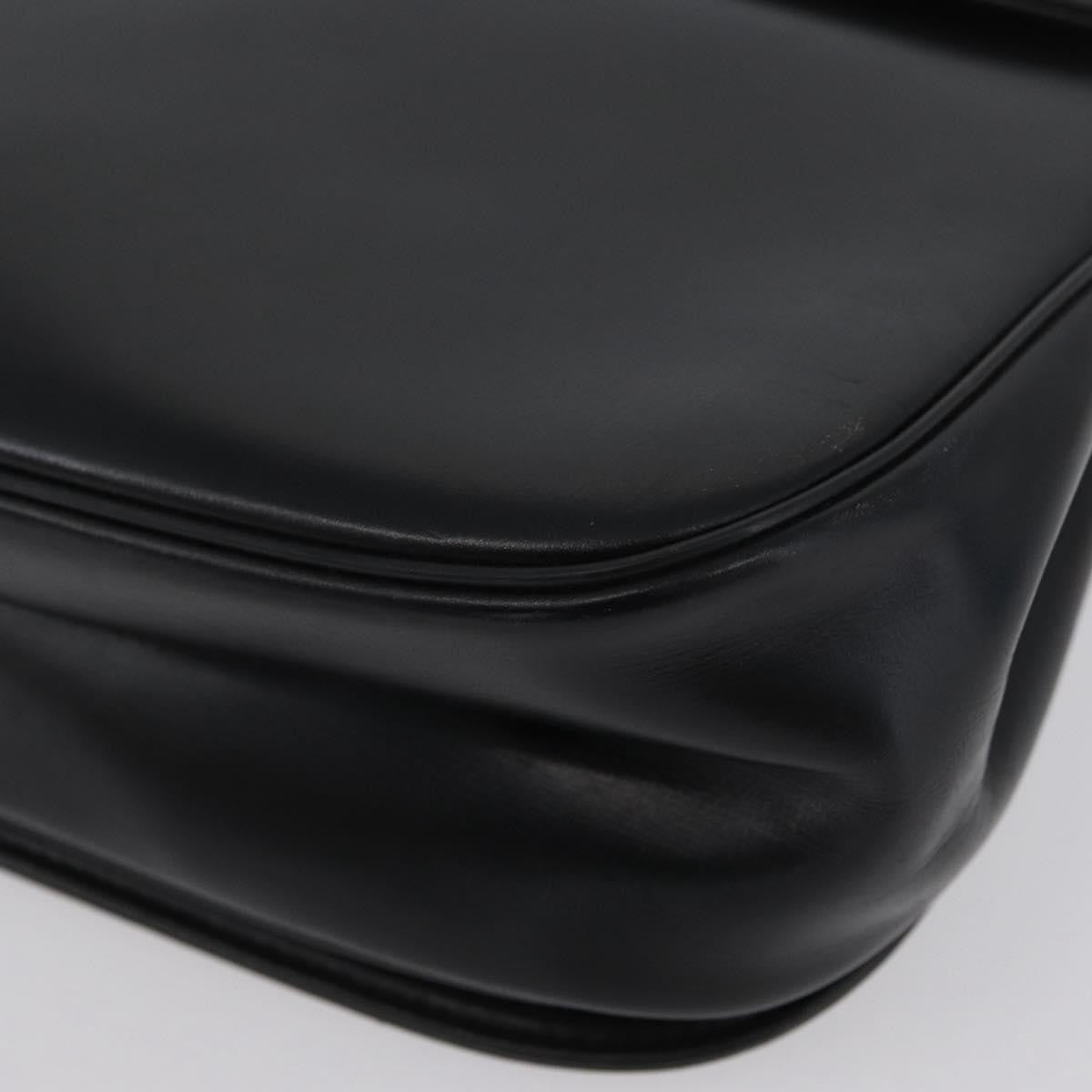 Christian Dior Vintage CD Logo Shoulder Bag Leather, BLACK, LEATHER, Shoulder bag