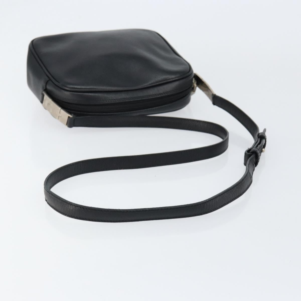 Salvatore Ferragamo Vintage Shoulder Bag Leather, BLACK, LEATHER, Shoulder bag