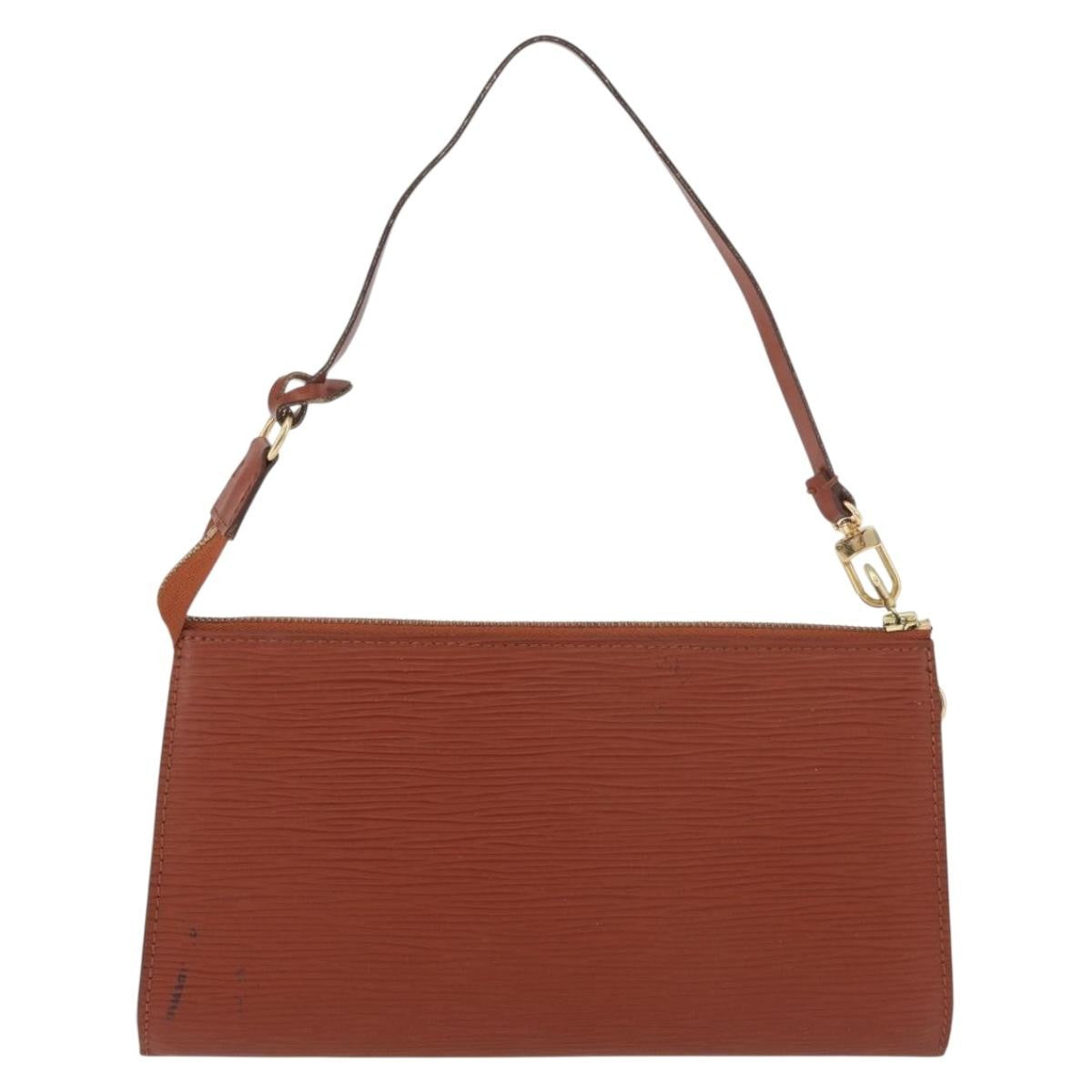 Louis Vuitton Pochette Accessoires Epi Leather, Brown, Leather, Clutch