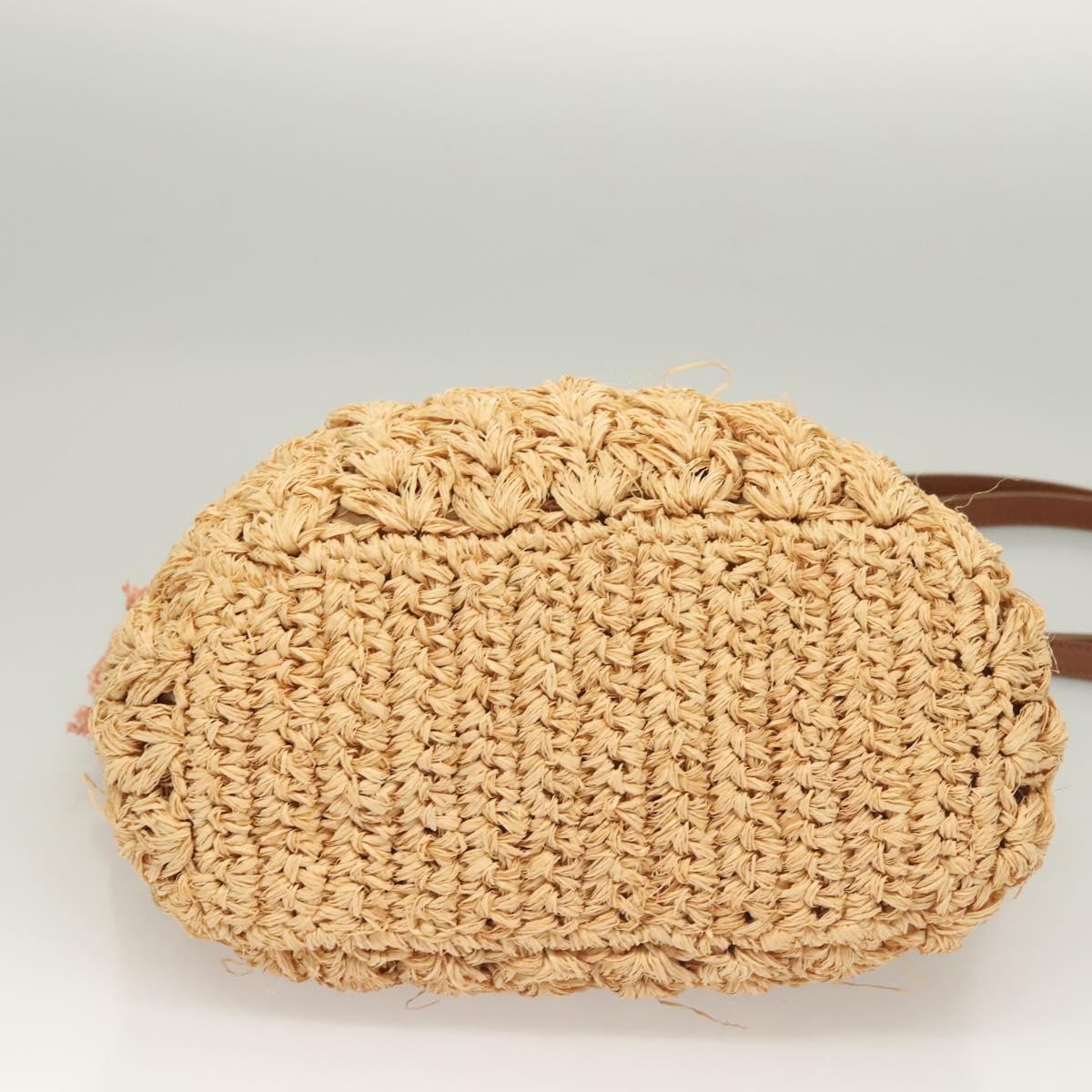 Chanel Mademoiselle Lock Tote Woven Straw, BEIGE, LEATHER, Shoulder bag