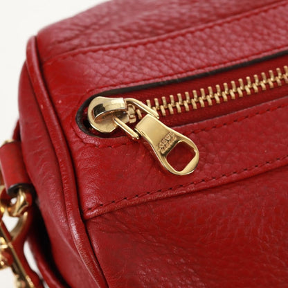 Loewe Anagram handbag Leather, RED, LEATHER, Handbag