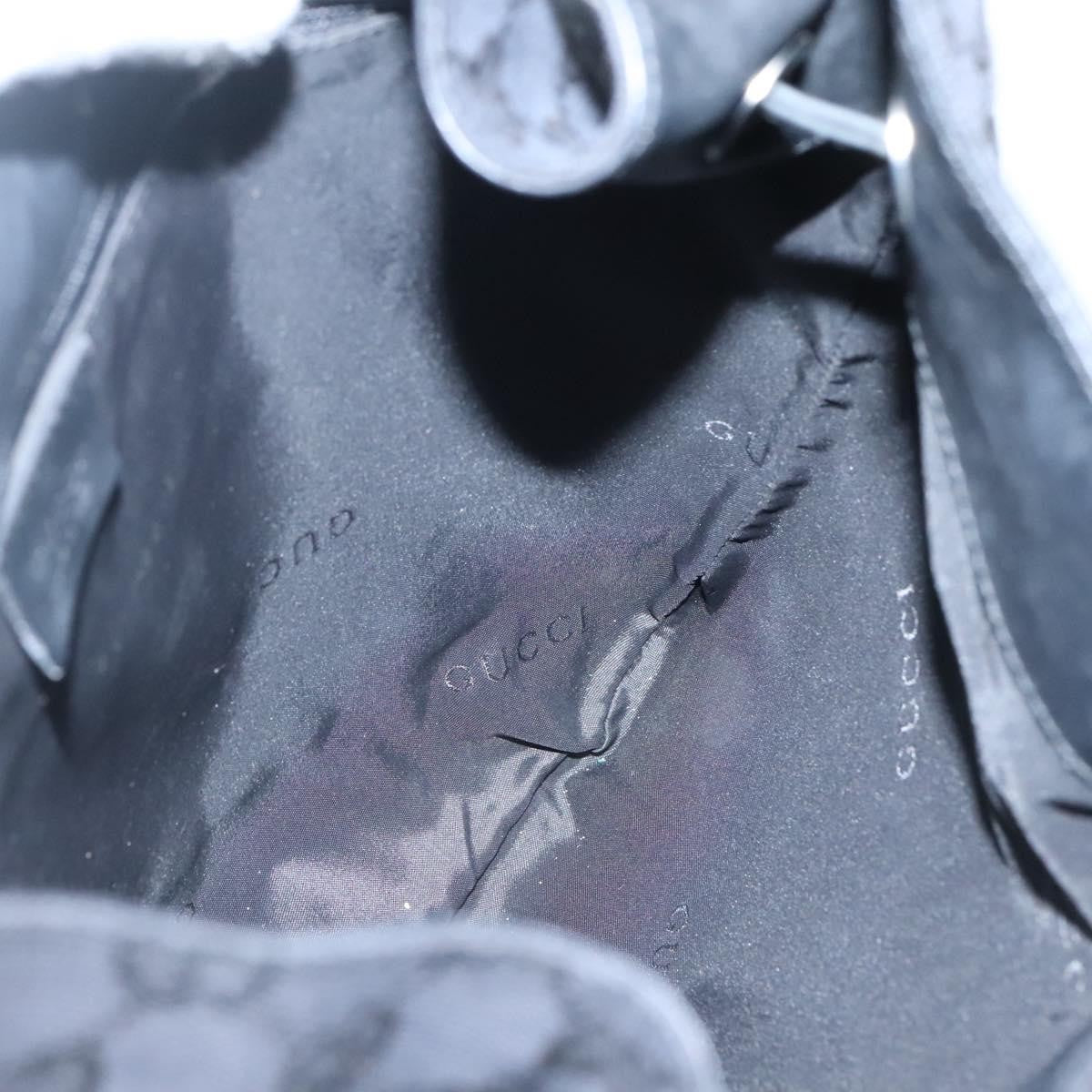 Gucci Miss Bamboo Bucket Bag GG Canvas, BLACK, CANVAS, Shoulder bag