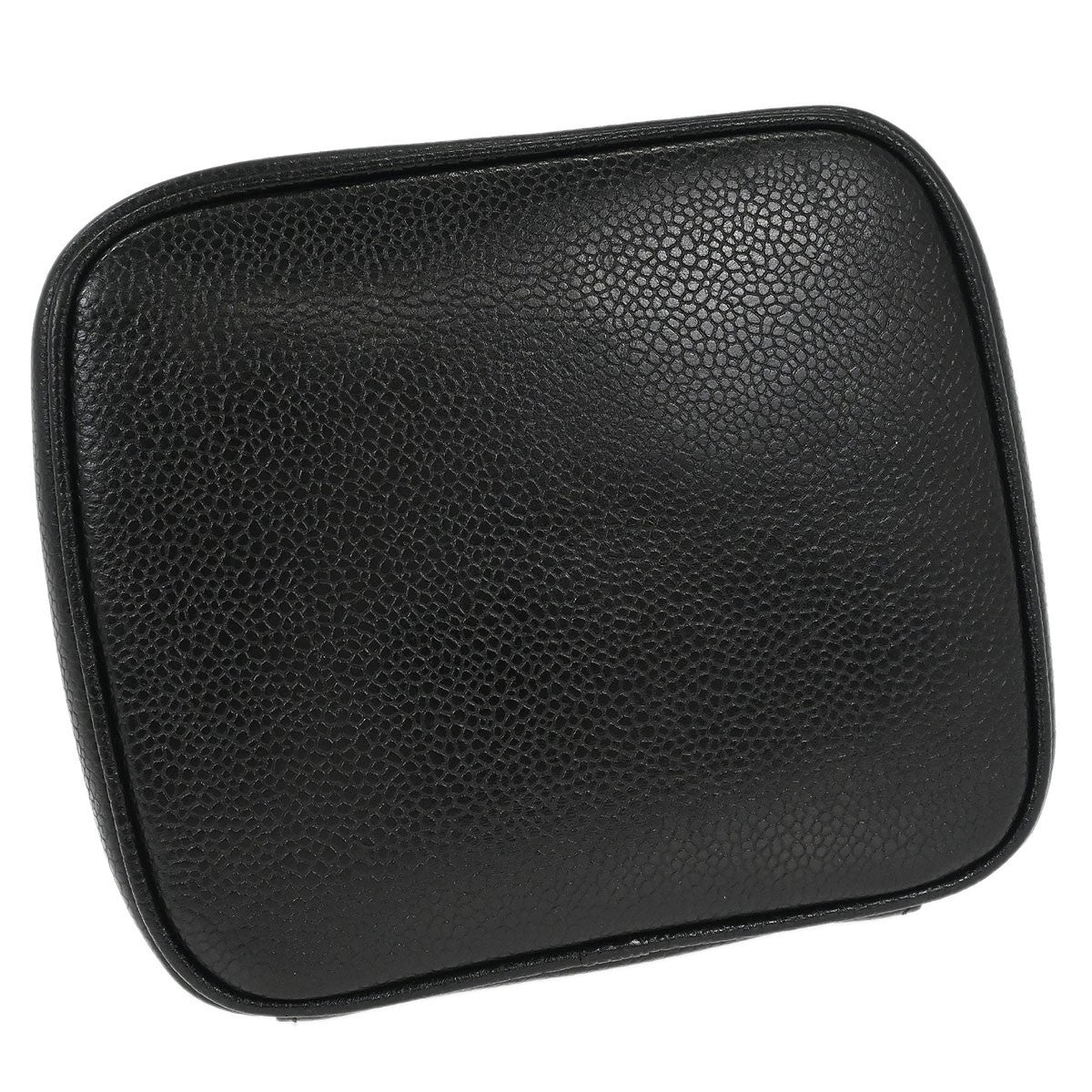 Chanel Vintage Timeless Cosmetic Case Caviar, BLACK, LEATHER, Handbag