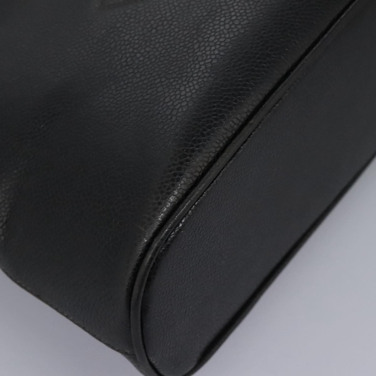 Chanel Vintage CC Dome Bag Leather, BLACK, LEATHER, Tote bag