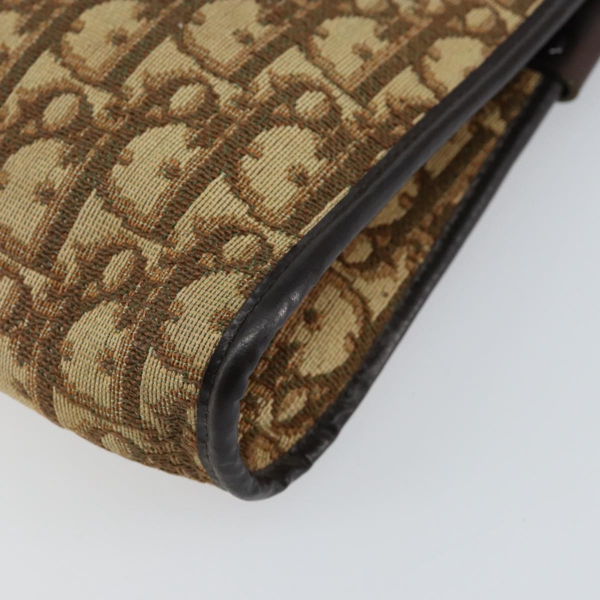 Christian Dior Vintage Trotter Shoulder Bag Canvas, BEIGE, CANVAS, Shoulder bag