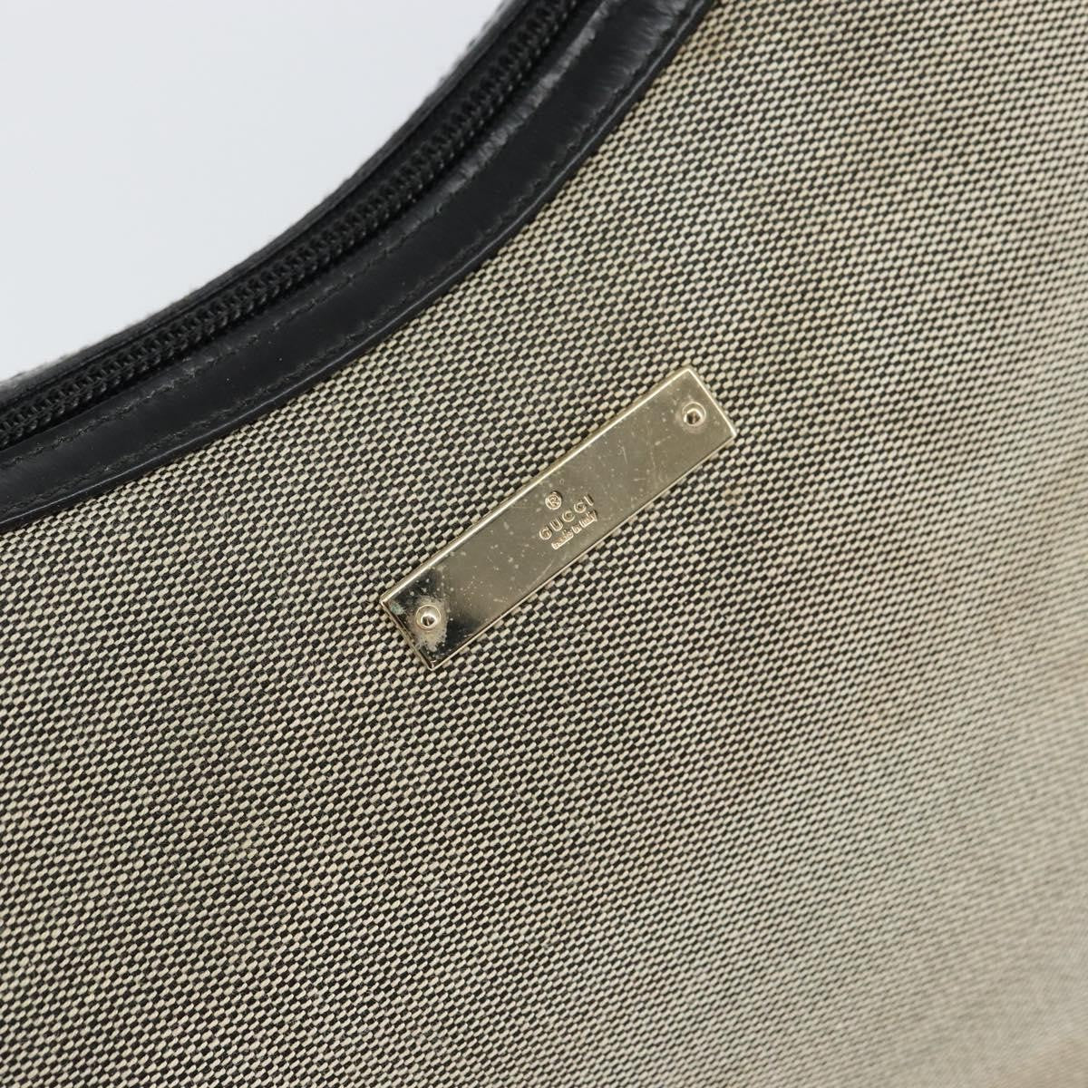 Gucci Vintage Hobo Canvas, GRAY, CANVAS, Shoulder bag