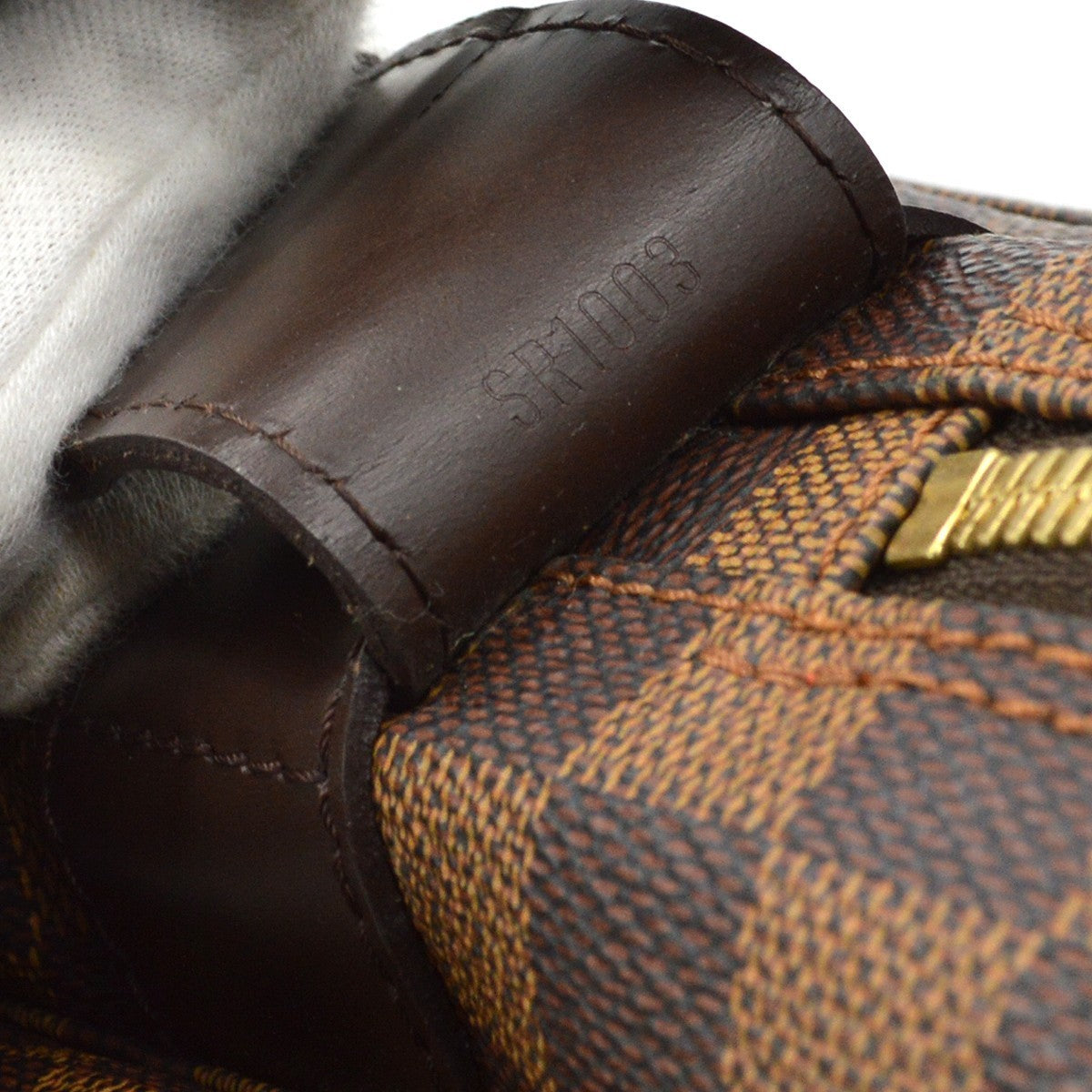 Louis Vuitton Naviglio Handbag Damier, Brown, Canvas, Shoulder Bag