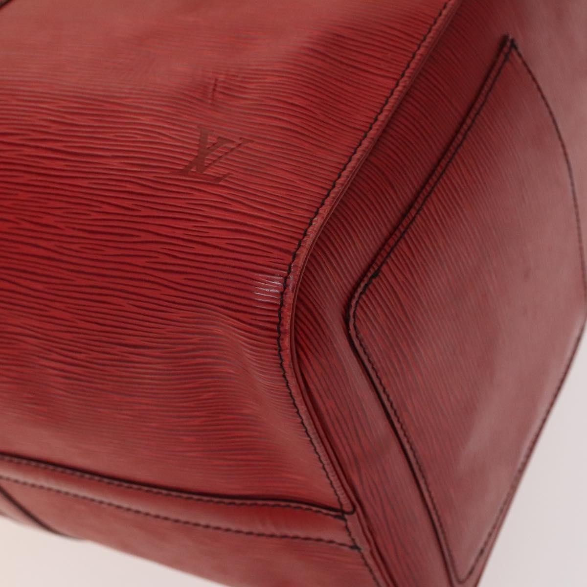 Louis Vuitton Keepall Bag Epi Leather, RED, LEATHER, Travel bag