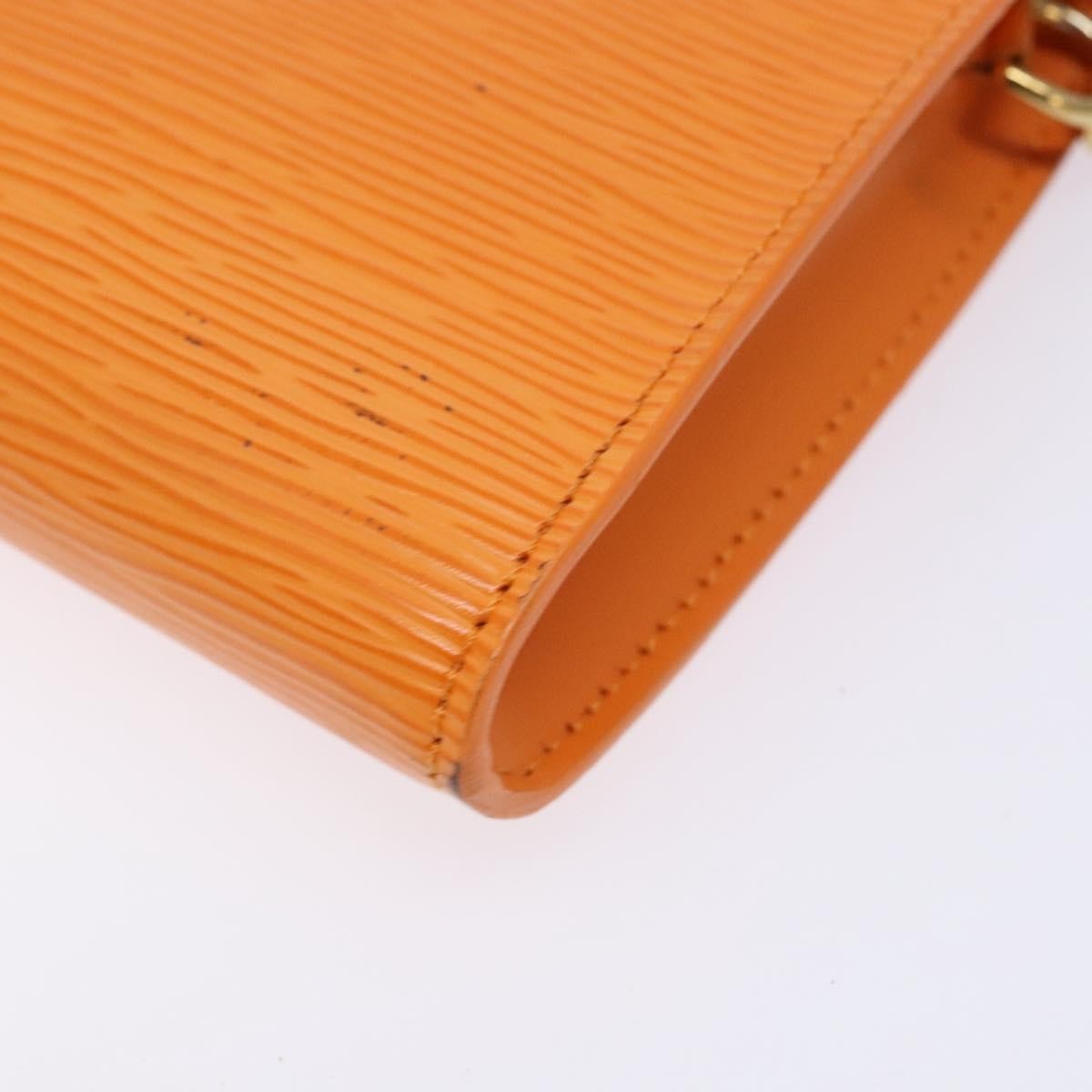 Louis Vuitton Pochette Accessoires Epi Leather, ORANGE, LEATHER, Clutche & pouche