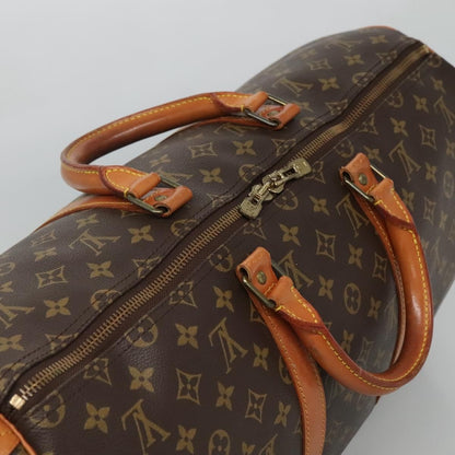 Louis Vuitton Keepall Bag Monogram Canvas, BROWN, CANVAS, Travel bag