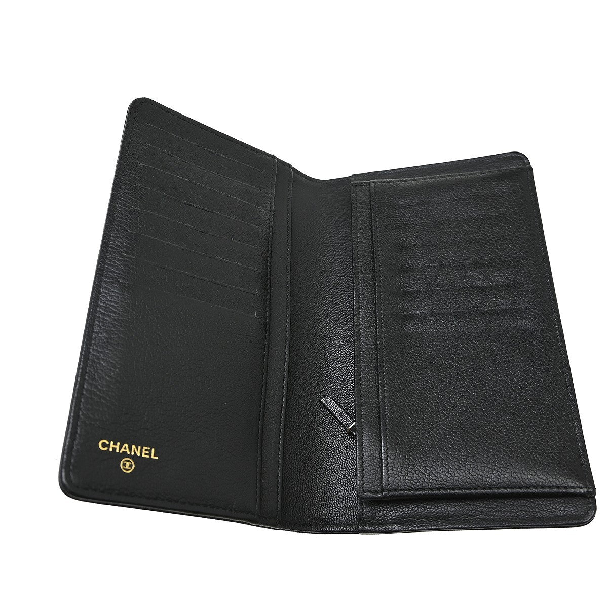 Chanel Timeless CC French Wallet Caviar, Black, Calfskin, Wallet
