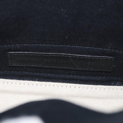 Balenciaga Navy Cabas Canvas with Leather, WHITE, CANVAS, Tote bag
