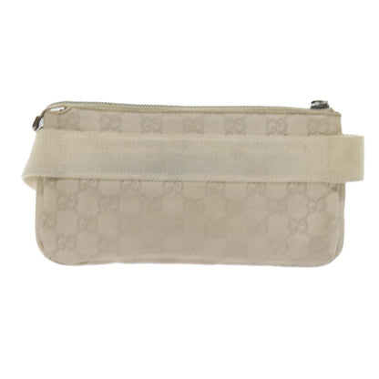 Gucci Waist Belt Bag Guccissima, WHITE, LEATHER, Shoulder bag