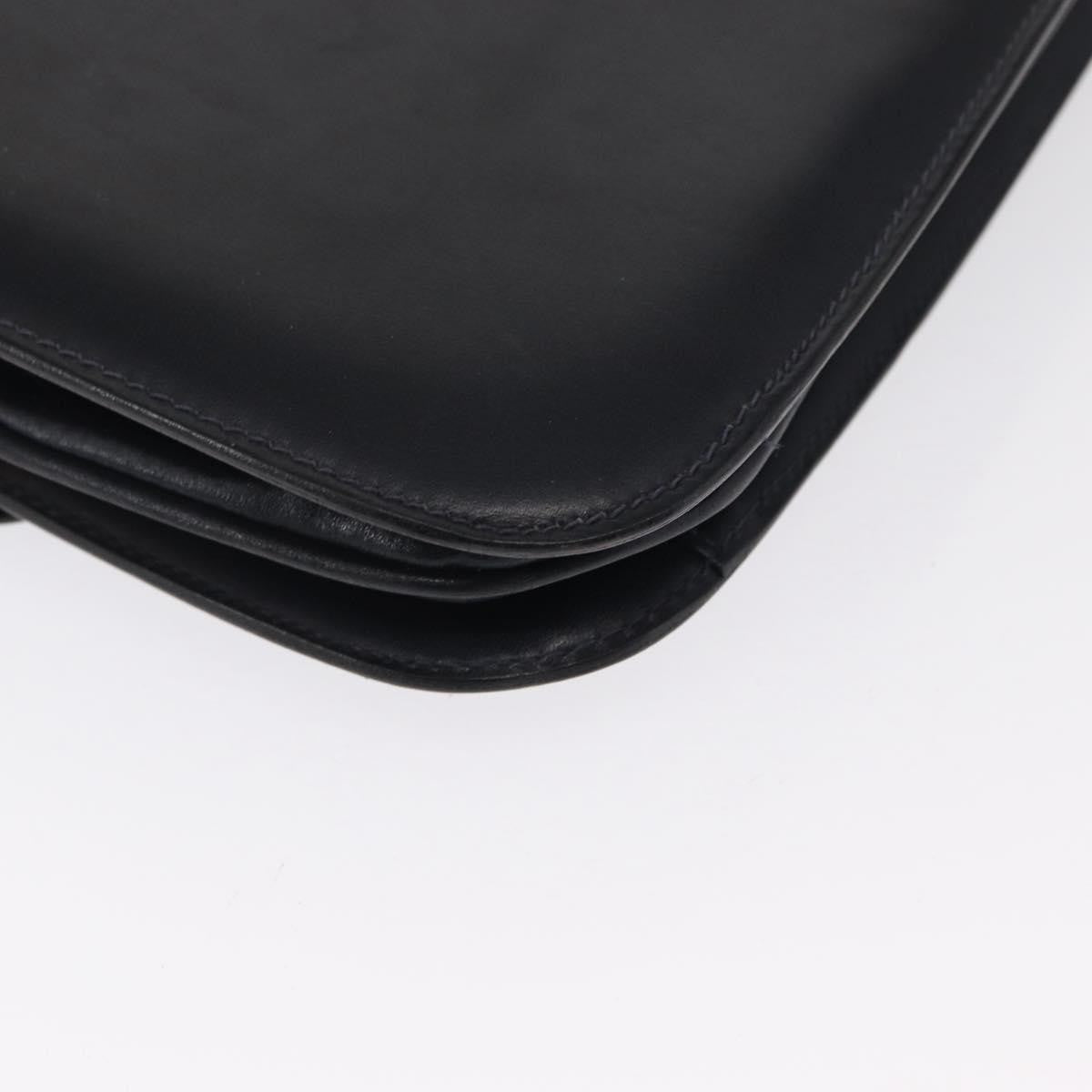 Celine Vintage Carriage Flap Bag Leather, NAVY, LEATHER, Shoulder bag
