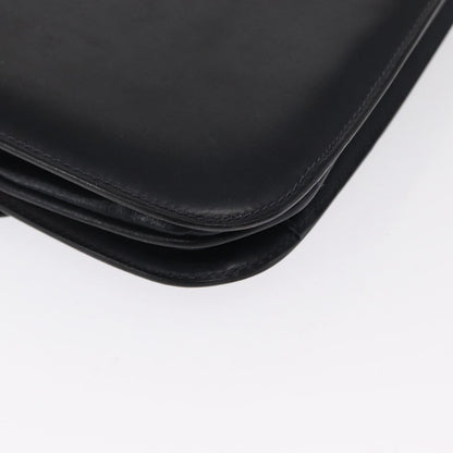 Celine Vintage Carriage Flap Bag Leather, NAVY, LEATHER, Shoulder bag