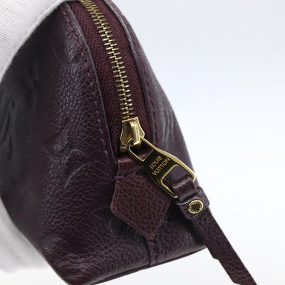 Louis Vuitton Cosmetic Pouch Monogram Empreinte Leather, BURGUNDY, LEATHER, Clutche & pouche