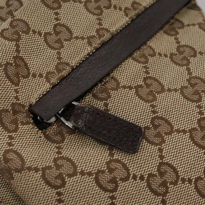 Gucci Double Pocket Web Messenger GG Canvas, Brown, Canvas, Shoulder Bag