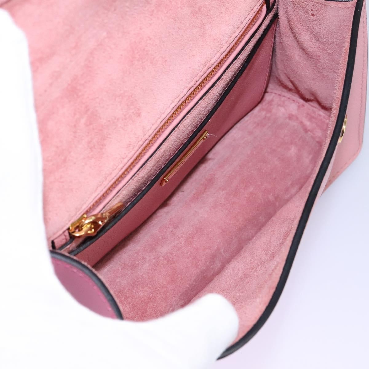 Miu Miu Madras Crystal Buckle Shoulder Bag Leather, PINK, LEATHER, Shoulder bag