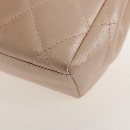 Chanel Ring Flap Bag Quilted Leather, PINK, LEATHER, Clutche & pouche