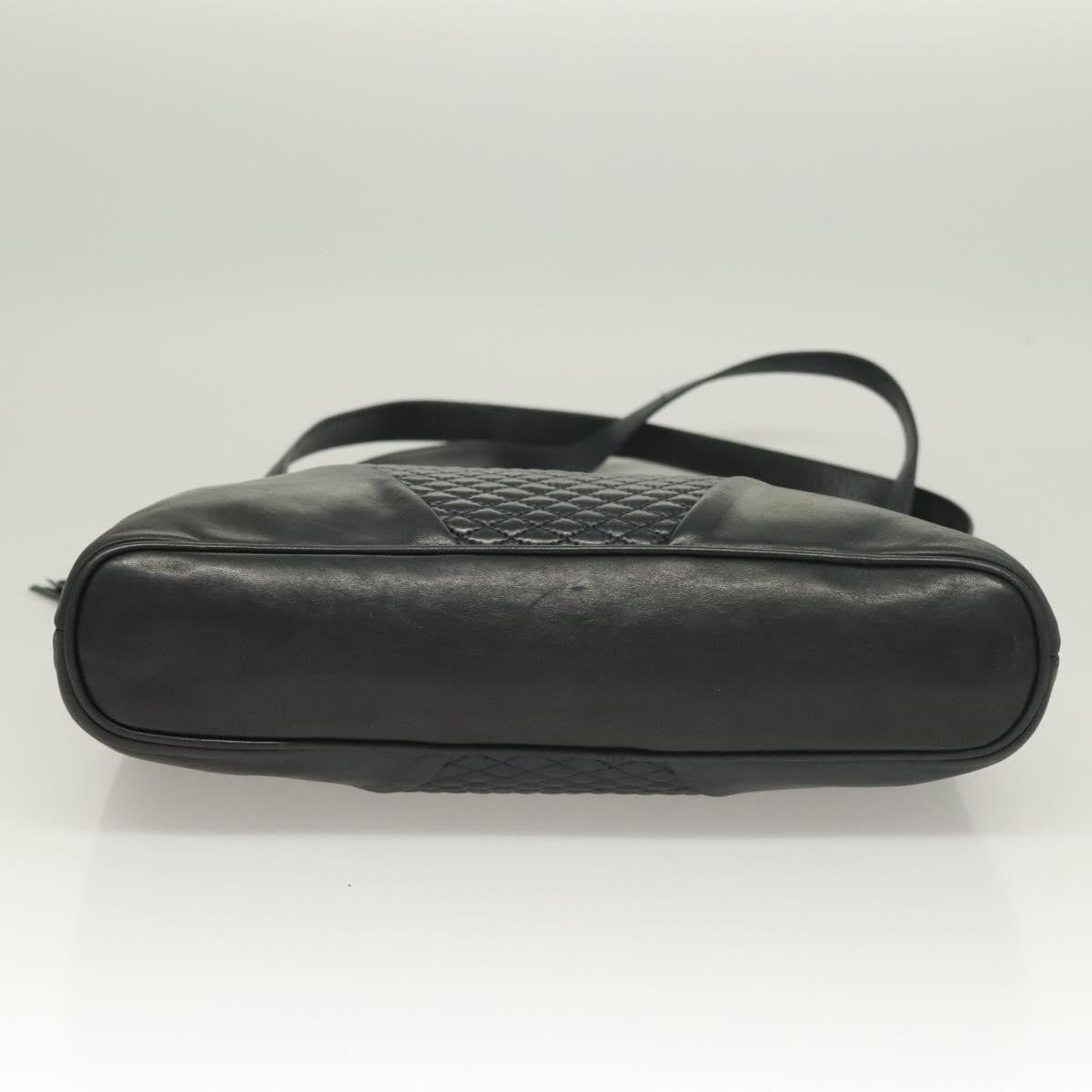 Bally Vintage Shoulder Bag Quilted leather, Black, Leather, Handbag