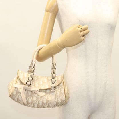 Christian Dior Vintage Trotter Romantique Flap Bag Diorissimo Coated Canvas, BEIGE, CANVAS, Handbag
