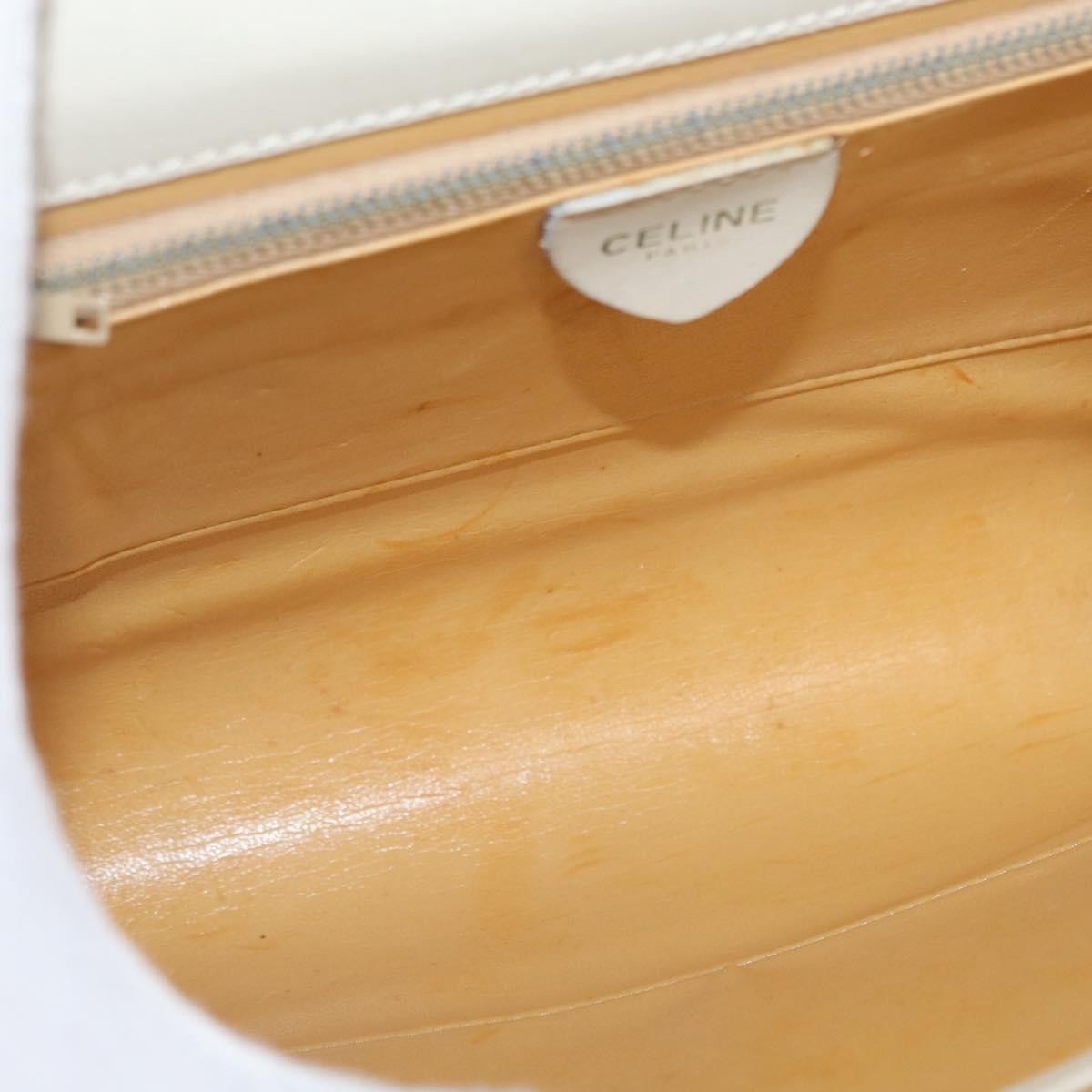Celine Vintage Shoulder Bag Leather, ECRU, LEATHER, Shoulder bag